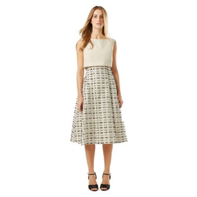 Phase Eight Ivory and Black dress seven